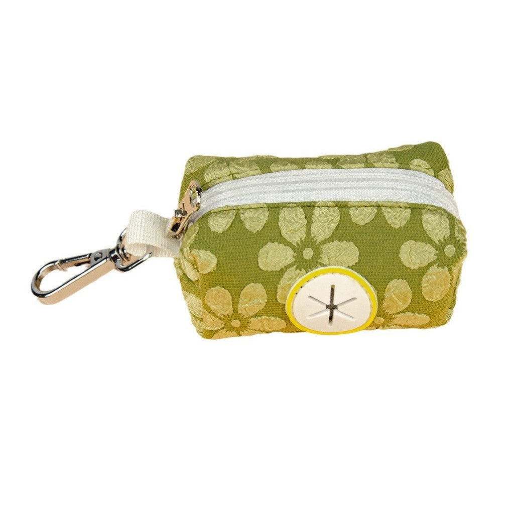 FUREVER365 Floral Pet Poop Bag Dispenser Portable Dog Waste Bag Holder Pouch Outdoor Walking Case