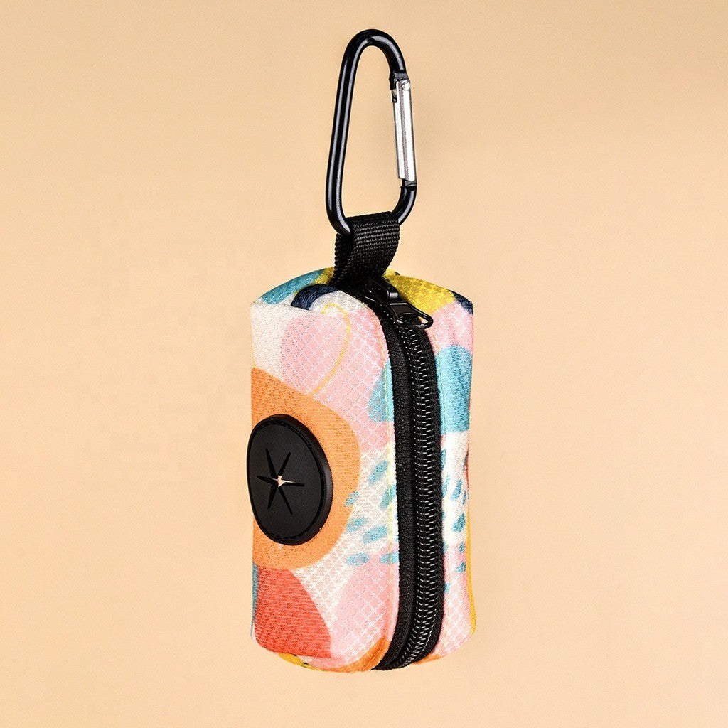FUREVER365 Fashion Print Pet Waste Bag Dispenser Portable Dog Poop Bag Holder Case Outdoor Walking Bag