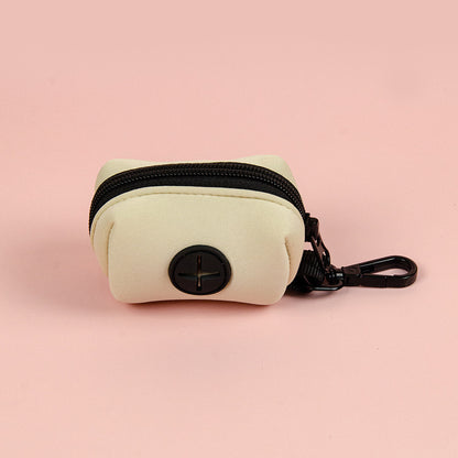 FUREVER365 Neoprene Pet Poop Bag Dispenser Waterproof Dog Waste Bag Holder Portable Case with Zipper