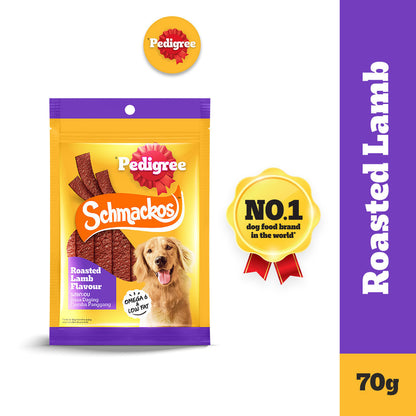 Pedigree Schmackos Dog Treats - Smoky Beef STIX / Grilled Liver STIX / Roasted Lamb STRAP / Chicken STRAP 70g