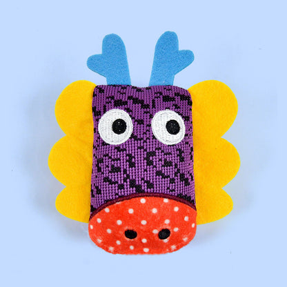 FUREVER365 Cute Pet Plush Toy with Bell Interactive Cat Toy Kitten Squeaky Chew Toy Boredom Relief
