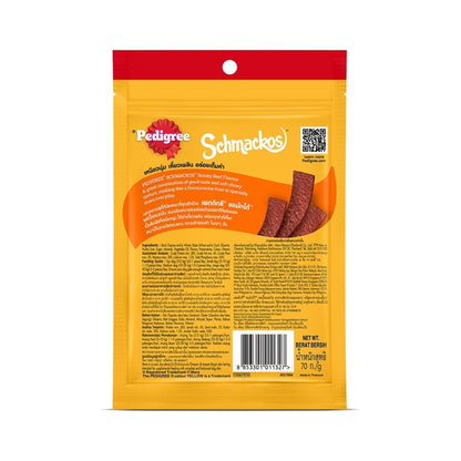 Pedigree Schmackos Dog Treats - Smoky Beef STIX / Grilled Liver STIX / Roasted Lamb STRAP / Chicken STRAP 70g