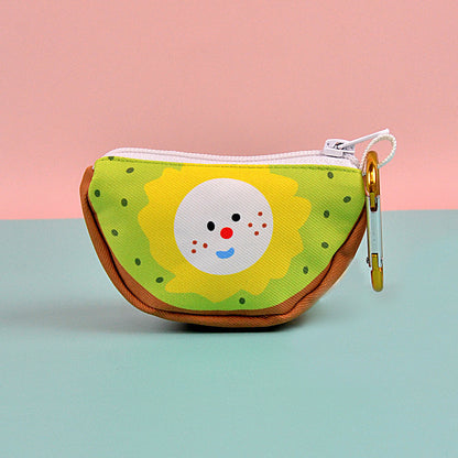 Cute Fruit Pet Waste Bag Dispenser Portable Dog Poop Bag Holder Mini Storage Pouch Bag Kucing Anjing