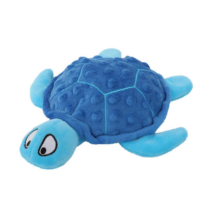 FUREVER365 Cute Sea Turtle Pet Plush Toy Squeaky Dog Toy Interactive Turtle Doll Bite Resistant Molar