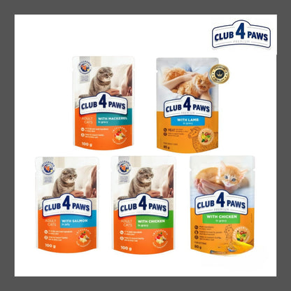 Club 4 Paws Wet Cat Food Pouch 80g / 85g / 100g