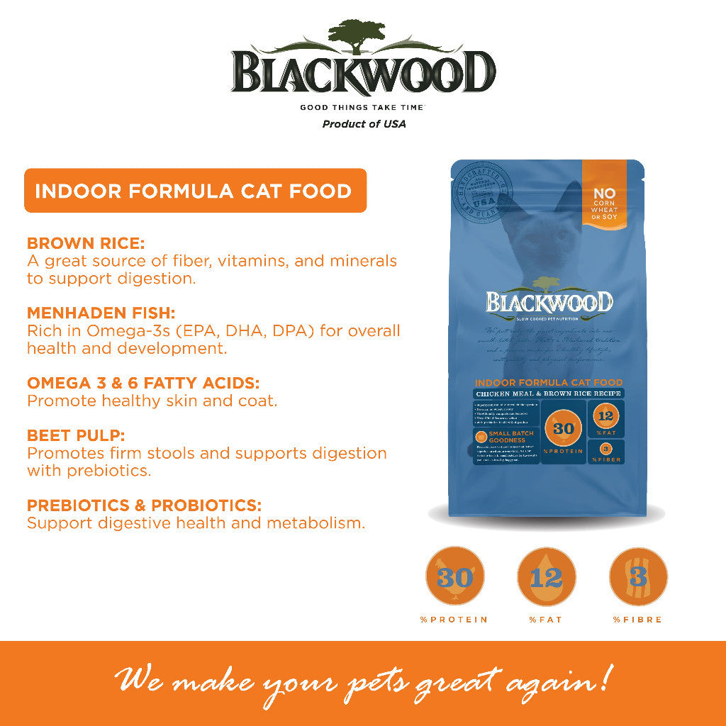 Makanan Kucing (2.5kg) Blackwood | Original / Adult Cat / Indoor / Kitten | Slow Cooked Pet Nutrition