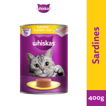 Whiskas Canned Cat Food Can Adult Cat Tuna/ Ocean Fish/ Sardines 400g (1 Can)