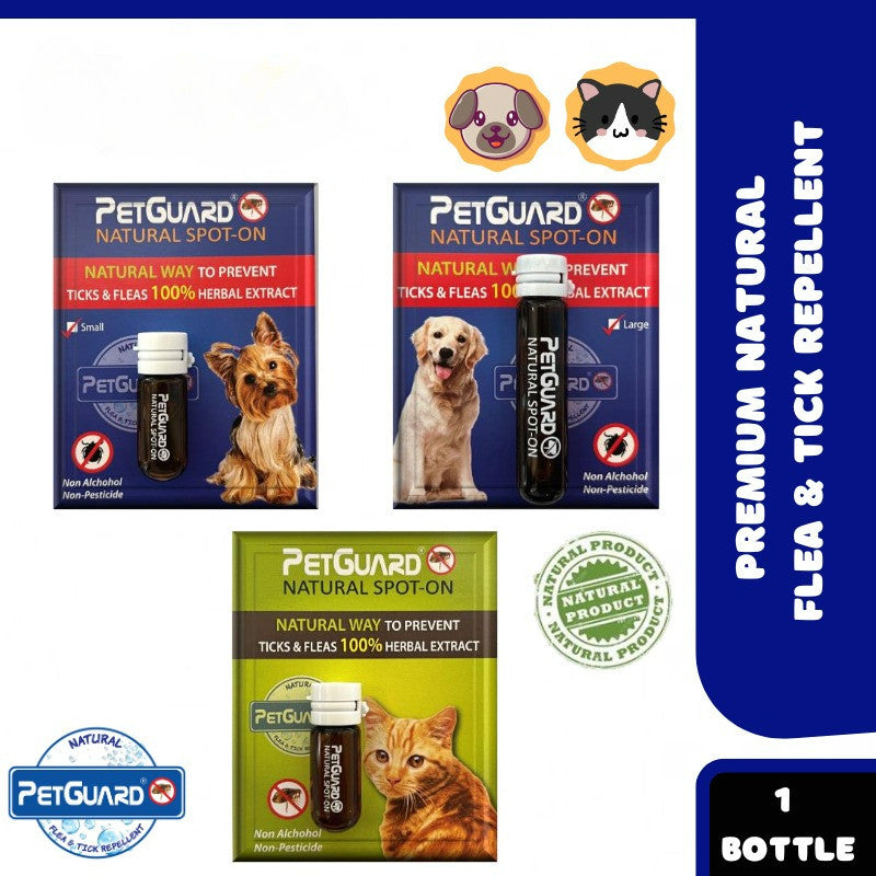 OFFERPETGUARD Natural Spot-on Anti Fleas Ticks Treatment Flea Ticks Spot on Anti Kutu Anti Itchy Skin