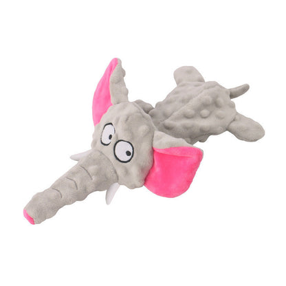 非上架链接（缺颜色）FUREVER365 Cute Elephant Pet Plush Toy No Stuffing Squeaky Dog Toy Interactive Crinkle Cat Molar Toy