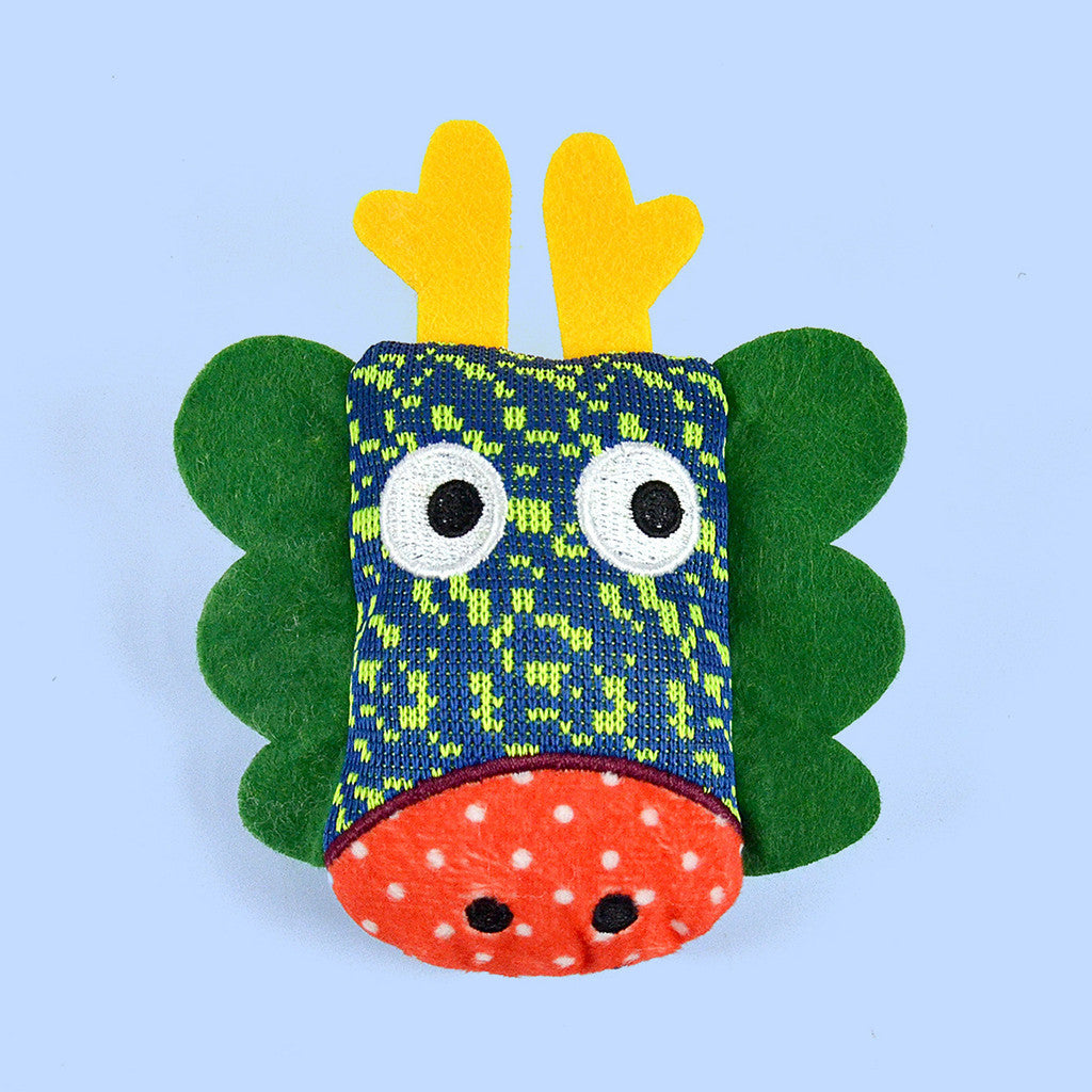 FUREVER365 Cute Pet Plush Toy with Bell Interactive Cat Toy Kitten Squeaky Chew Toy Boredom Relief