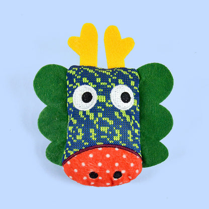 FUREVER365 Cute Pet Plush Toy with Bell Interactive Cat Toy Kitten Squeaky Chew Toy Boredom Relief