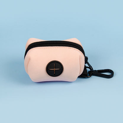 FUREVER365 Neoprene Pet Poop Bag Dispenser Waterproof Dog Waste Bag Holder Portable Case with Zipper