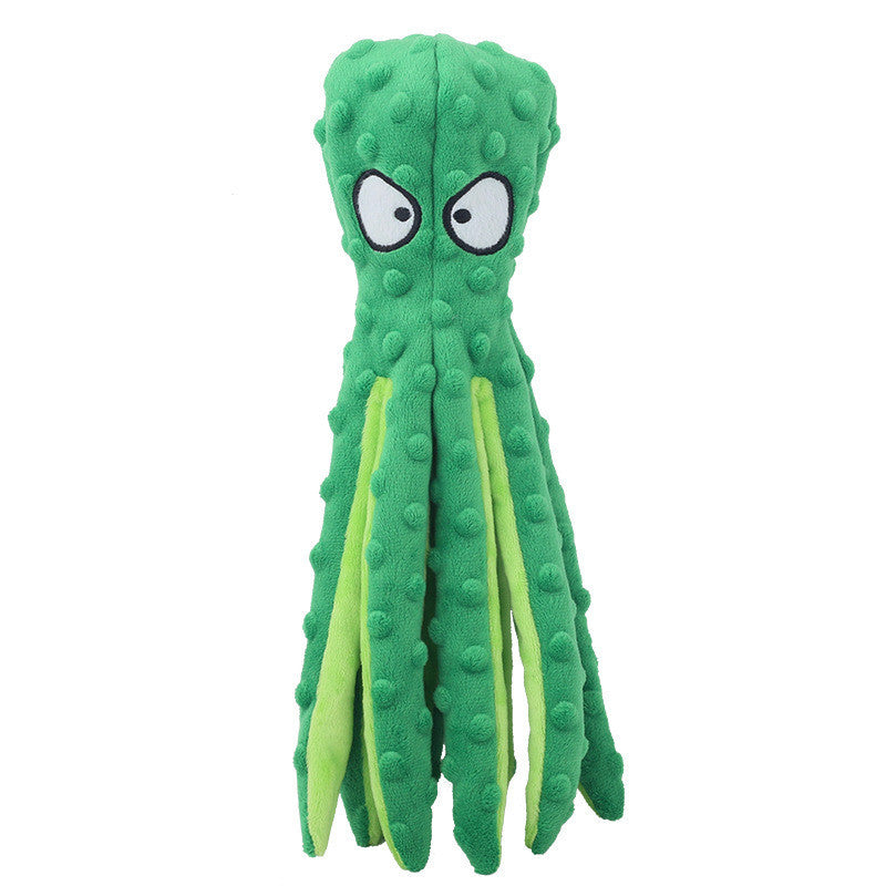 非上架链接（缺颜色）FUREVER365 Cute Octopus Pet Plush Toy Squeaky Dog Toy Interactive Cat Chew Toy Bite Resistant Molar