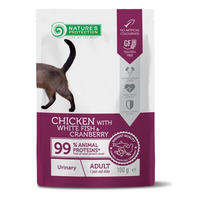 Nature's Protection *Wet Pouch Food* (100g) Kitten and Cat | Ocean Fish/Beef Turkey/Duck Chicken/Lamb | Urinary Hairball