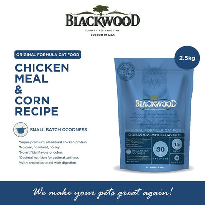 Makanan Kucing (2.5kg) Blackwood | Original / Adult Cat / Indoor / Kitten | Slow Cooked Pet Nutrition