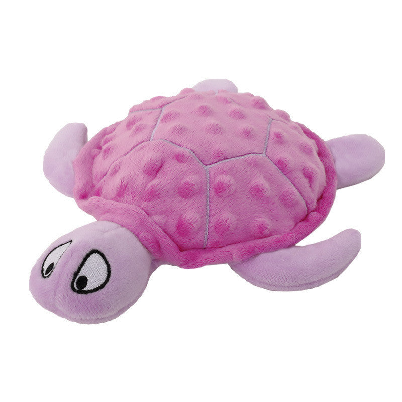 FUREVER365 Cute Sea Turtle Pet Plush Toy Squeaky Dog Toy Interactive Turtle Doll Bite Resistant Molar