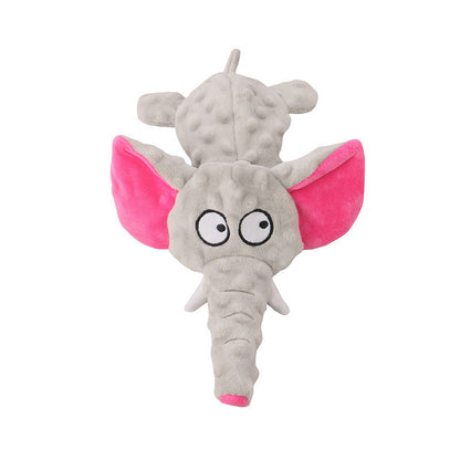 非上架链接（缺颜色）FUREVER365 Cute Elephant Pet Plush Toy No Stuffing Squeaky Dog Toy Interactive Crinkle Cat Molar Toy