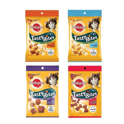 PEDIGREE Tasty Bites Pockets And Chewy Cubes / 50 / 60g - Chicken/Milk/Lamb/Beef (Dog Treat)