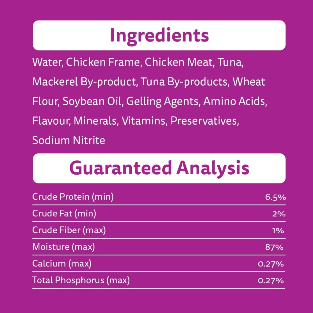 Whiskas Pouch Wet Cat Food For Junior Cat Tuna / Mackerel / Chicken / Salmon 80g