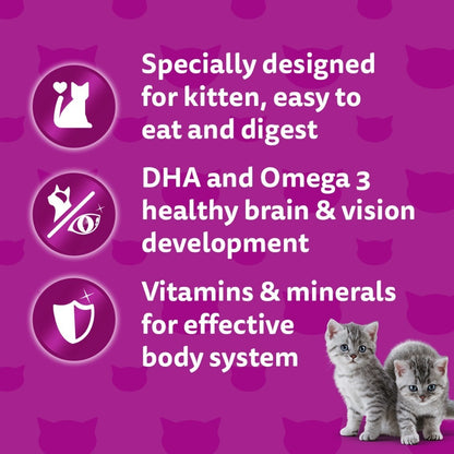 Whiskas Pouch Wet Cat Food For Junior Cat Tuna / Mackerel / Chicken / Salmon 80g