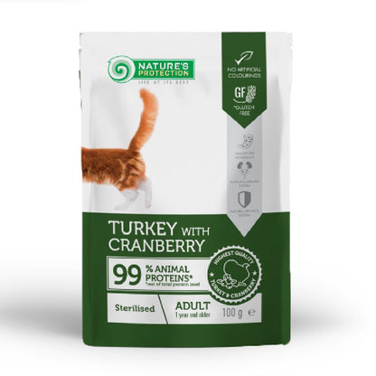 Nature's Protection *Wet Pouch Food* (100g) Kitten and Cat | Ocean Fish/Beef Turkey/Duck Chicken/Lamb | Urinary Hairball