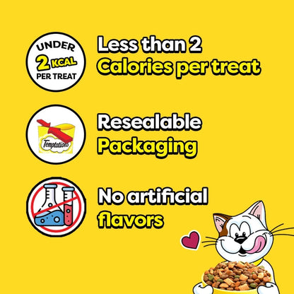 TEMPTATIONS Cat Treats Pockets & Mix Ups - All Flavors 75g