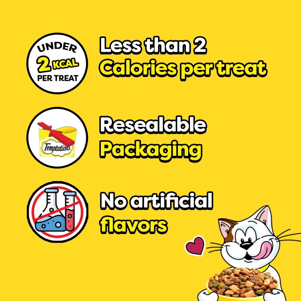 TEMPTATIONS Cat Treats - Tasty Chicken / Tempting Tuna / Savoury Salmon 160g
