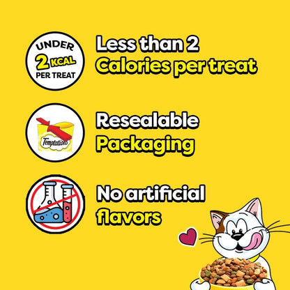 TEMPTATIONS Cat Treats - Tasty Chicken / Tempting Tuna / Savoury Salmon 160g