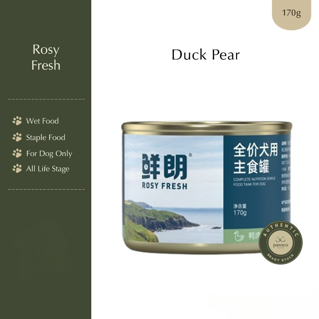 Rosy Fresh Makanan Anjing / Rosy Fresh Dog Complete Nutrition Staple Canned Food 170g