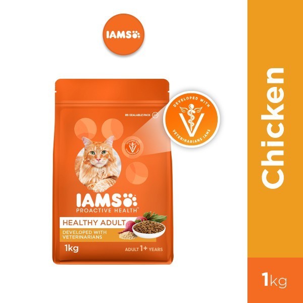 IAMS Dry Cat Food For Adult Cat - Mother & Kitten / Tuna & Salmon / Chicken / Indoor & Hairball Care 1kg