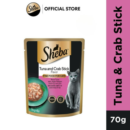 SHEBA Wet Cat Food for Adult and Kitten - All Flavors - 70g per Pack