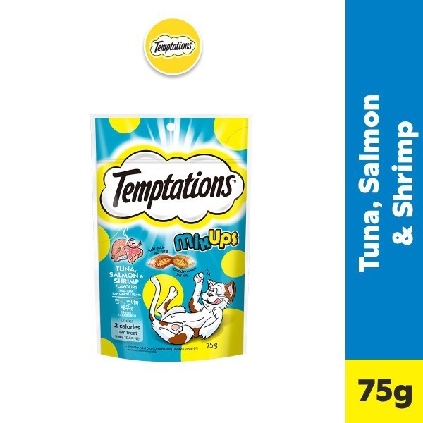 TEMPTATIONS Cat Treats Pockets & Mix Ups - All Flavors 75g