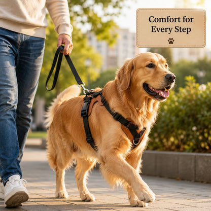 FUREVER365 Heavy Duty Anti-Pull Dog Harness No-Choke Pet Vest for Golden Retriever Large Medium Dogs