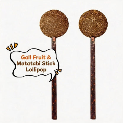 FUREVER365 Natural Catnip Lollipop Cat Toy Silvervine Stick Gall Fruit Molar Chew Toy Teeth Cleaning