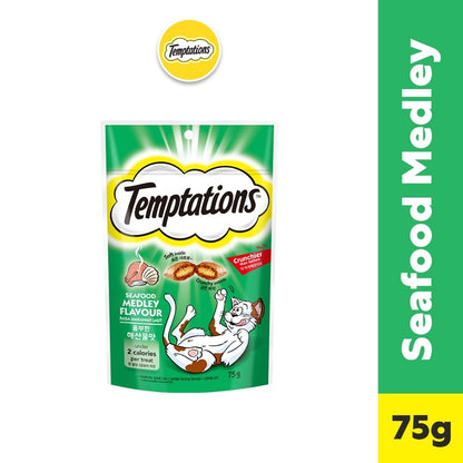 TEMPTATIONS Cat Treats Pockets & Mix Ups - All Flavors 75g