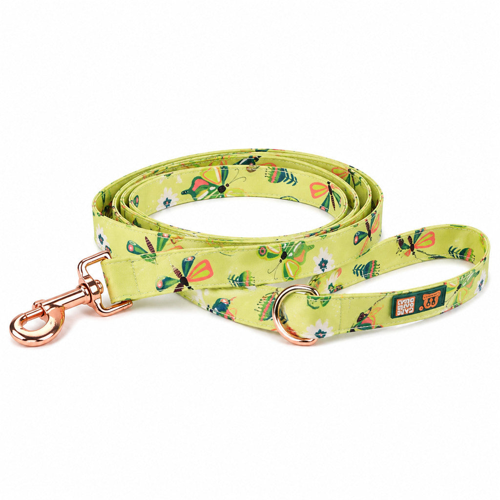 FUREVER365 Black Cherry Fashion Print Pet Leash Durable Polyester Dog Traction Rope Cat Walking Leash