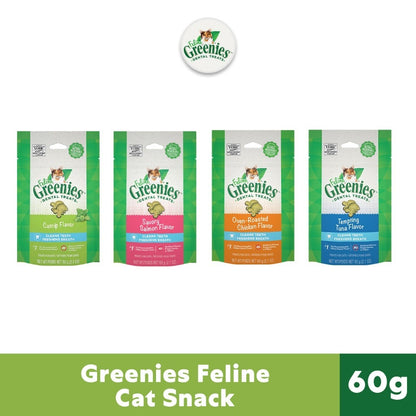 GREENIES Feline Dental Cat Treats for Adult Cats – All Flavor 60g
