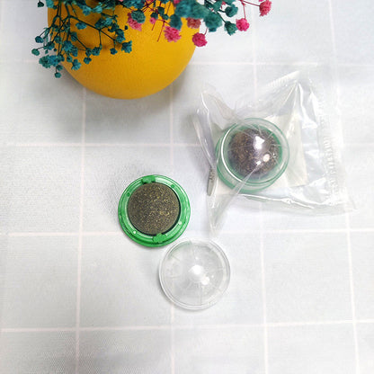 FUREVER365 Natural Catnip Ball Toy Rotating Silvervine Wall Stick-on Cat Lick Fun Gall Fruit Molar