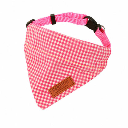 FUREVER365 Pet Bandana Collar Leash Set Dog Scarf Traction Rope Outdoor Walking Adjustable Accessories