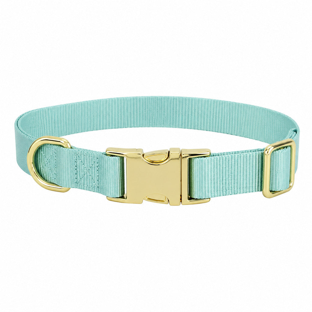 FUREVER365 Macaron Pet Dog Collar Adjustable Puppy Collar with Gold Buckle for Small Medium Large Dog