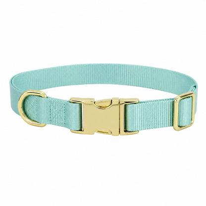 FUREVER365 Macaron Pet Dog Collar Adjustable Puppy Collar with Gold Buckle for Small Medium Large Dog