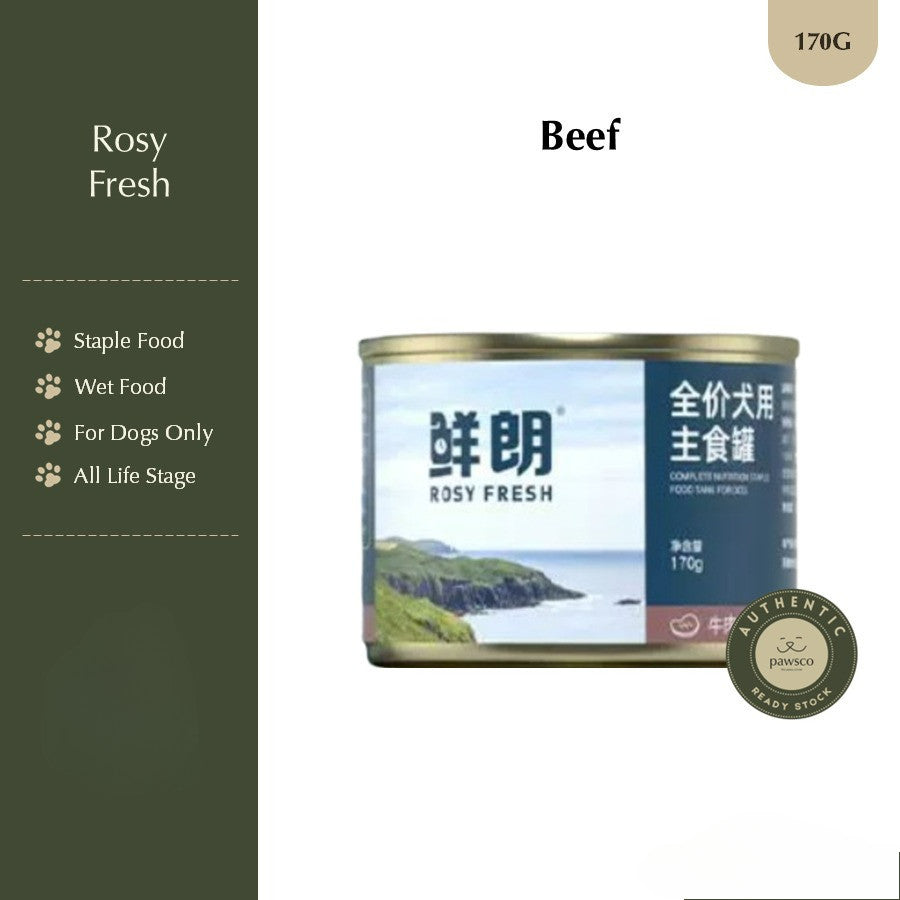 Rosy Fresh Makanan Anjing / Rosy Fresh Dog Complete Nutrition Staple Canned Food 170g