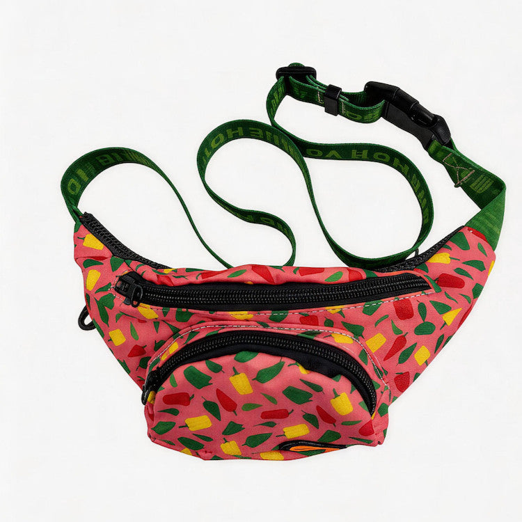 FUREVER365 Lightweight Pet Walking Waist Bag Leaf Print Storage Fanny Pack Multi-purpose Chest Bag