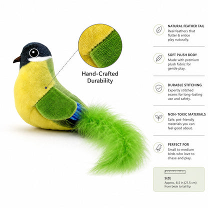 FUREVER365 Catnip Toy with Silvervine Crinkle Paper Cat Plush Toy Feather Bird Duck Interactive Toy