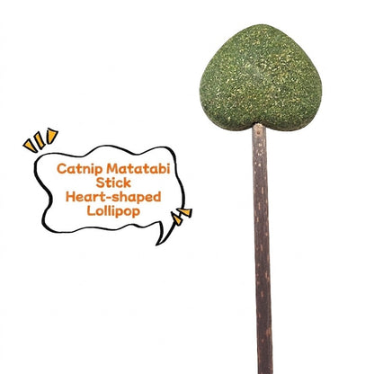 FUREVER365 Natural Catnip Lollipop Cat Toy Silvervine Stick Gall Fruit Molar Chew Toy Teeth Cleaning