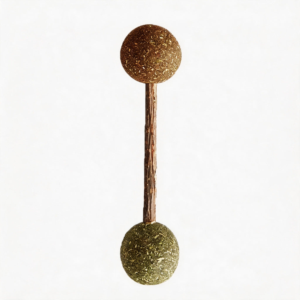 FUREVER365 Rotatable Catnip Ball Cat Toy Natural Silvervine Gall Fruit Molar Chew Toy Teeth Cleaning