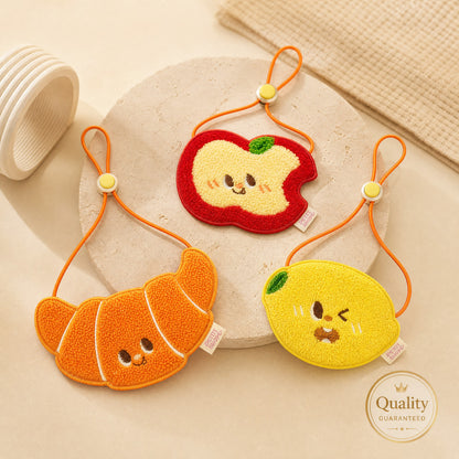 FUREVER365 Cute Croissant Bread Pet Bib Original Design Cat Dog Saliva Towel Decorative Scarf Kucing