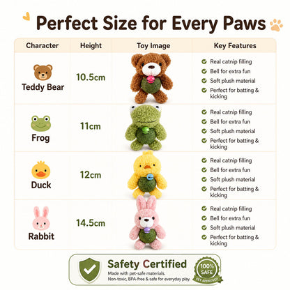 FUREVER365 Cute Catnip Toy Cat Plush Doll Molar Toy Gall Fruit Cat Chew Toy with Bell Interactive Toy