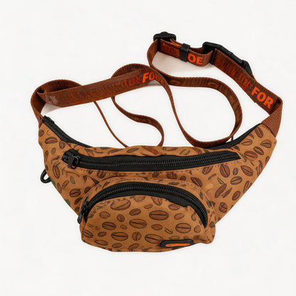 FUREVER365 Lightweight Pet Walking Waist Bag Leaf Print Storage Fanny Pack Multi-purpose Chest Bag