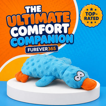 FUREVER365 Cute Duck Pet Plush Toy Squeaky Dog Toy Interactive Crinkle Molar Toy Bite Resistant Doll DT-2404